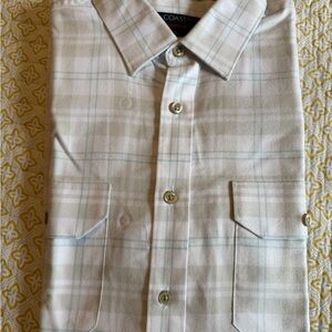 COAST Harbor Long Sleeve Button Down Plaid Shirt Small